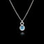25 sterling silver pendant necklace featuring a round 5mm aquamarine gemstone on an adjustable silver chain.