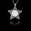 Sterling Silver Star Pendant with Spiral Accents