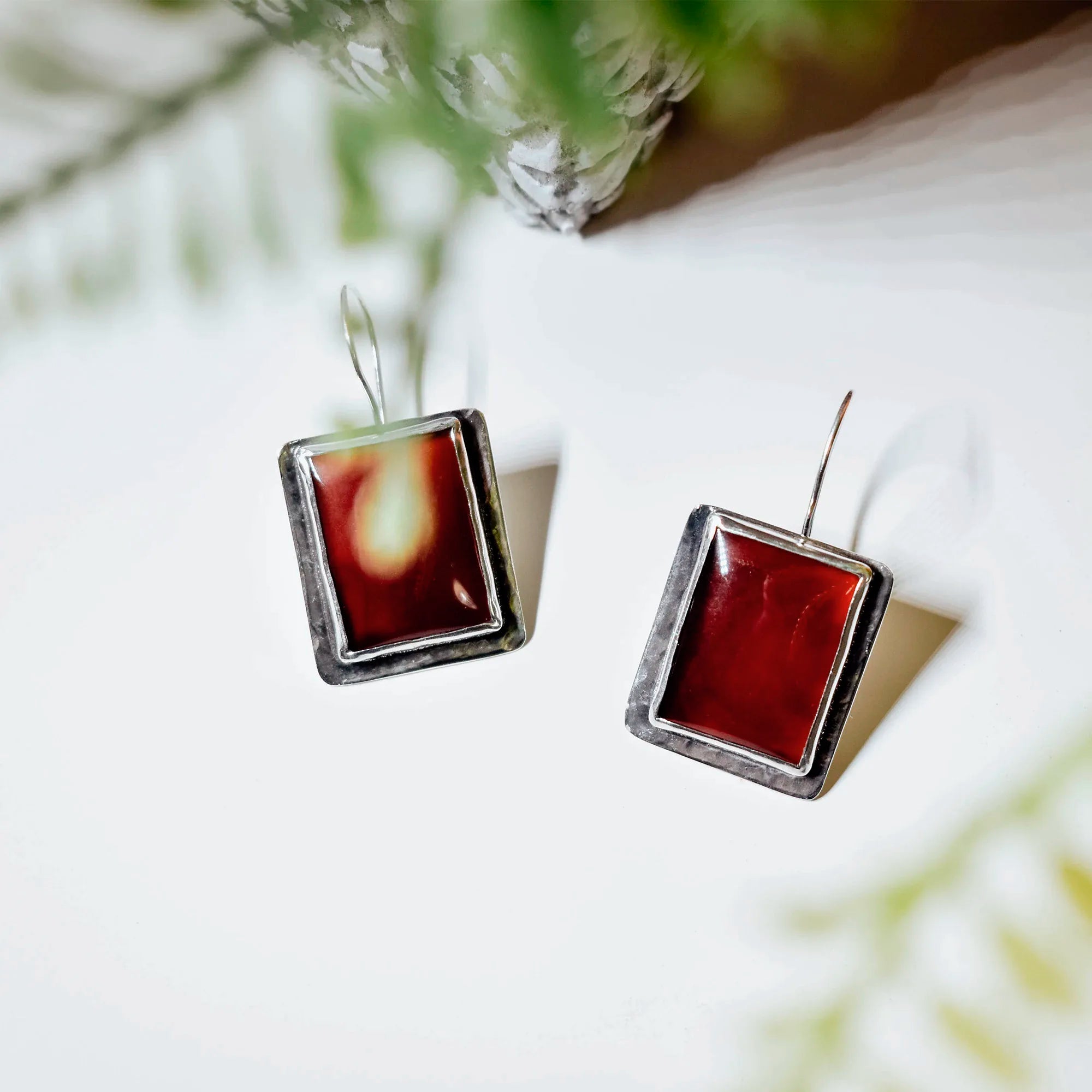 Carnelian Earrings – 925 Sterling Silver Secondary image