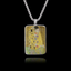 Personalised Sterling Silver Rectangular Pendant – The Kiss by Gustav Klimt