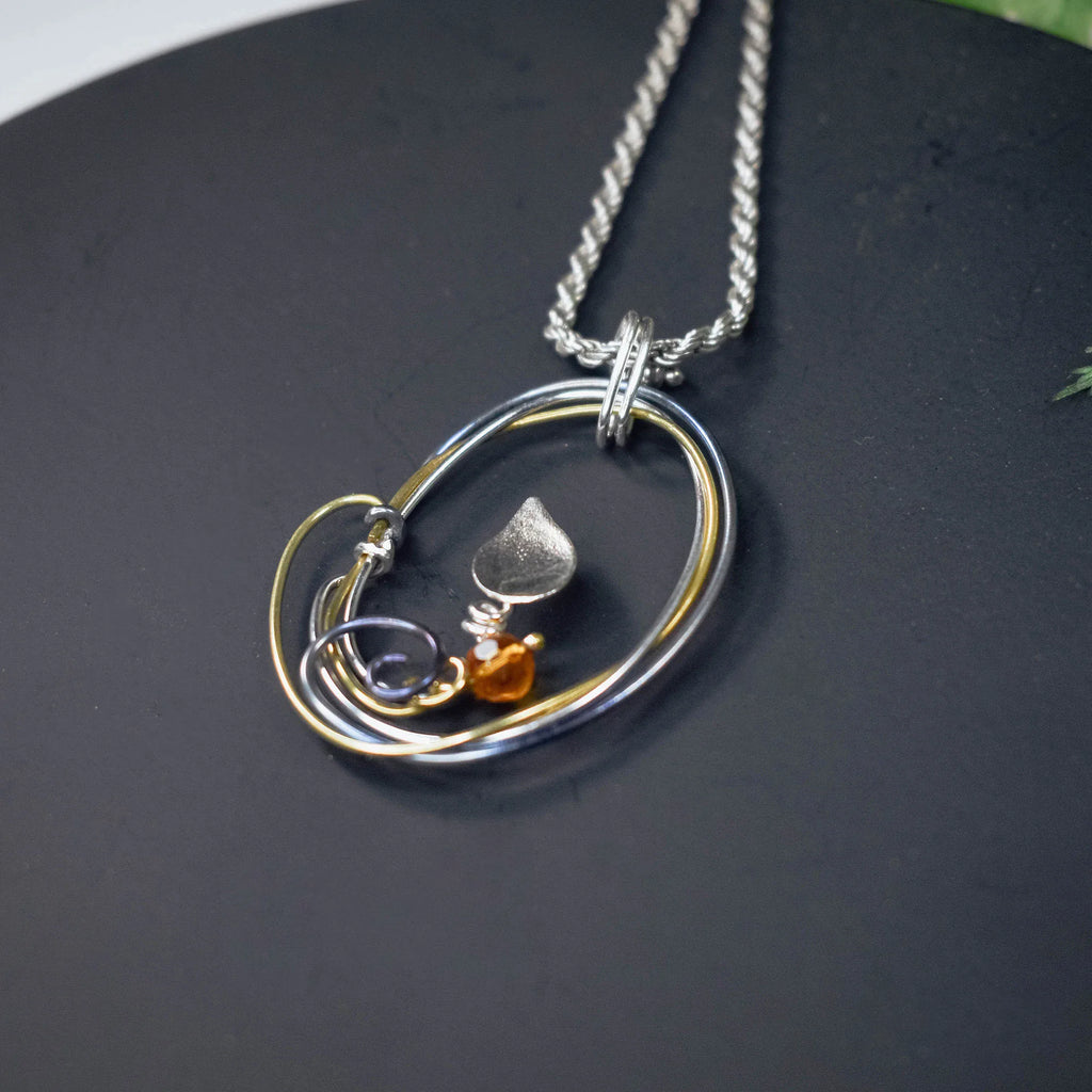 Wire Oval Pendant – 925 Sterling Silver