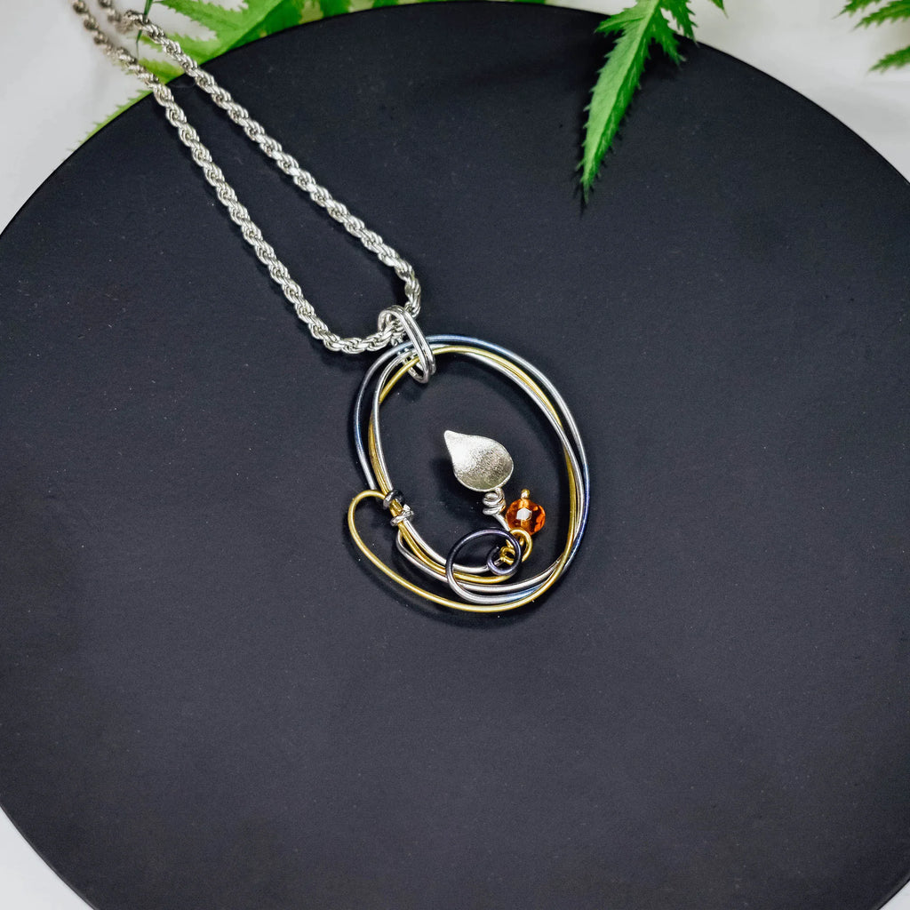 Wire Oval Pendant – 925 Sterling Silver