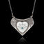 Evil Eye Heart Shield Silver Necklace - Modern Protection Amulet