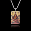 Silver pendant featuring the Orthodox icon of the Life-Giving Spring (Zoodochos Pigi) with Virgin Mary and Christ in a font