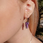 Lavender Drop Earrings - 925 Silver