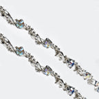 Greek Orthodox Beaded Chain Twist Wedding Crowns / Stefana with Colourful Crystals