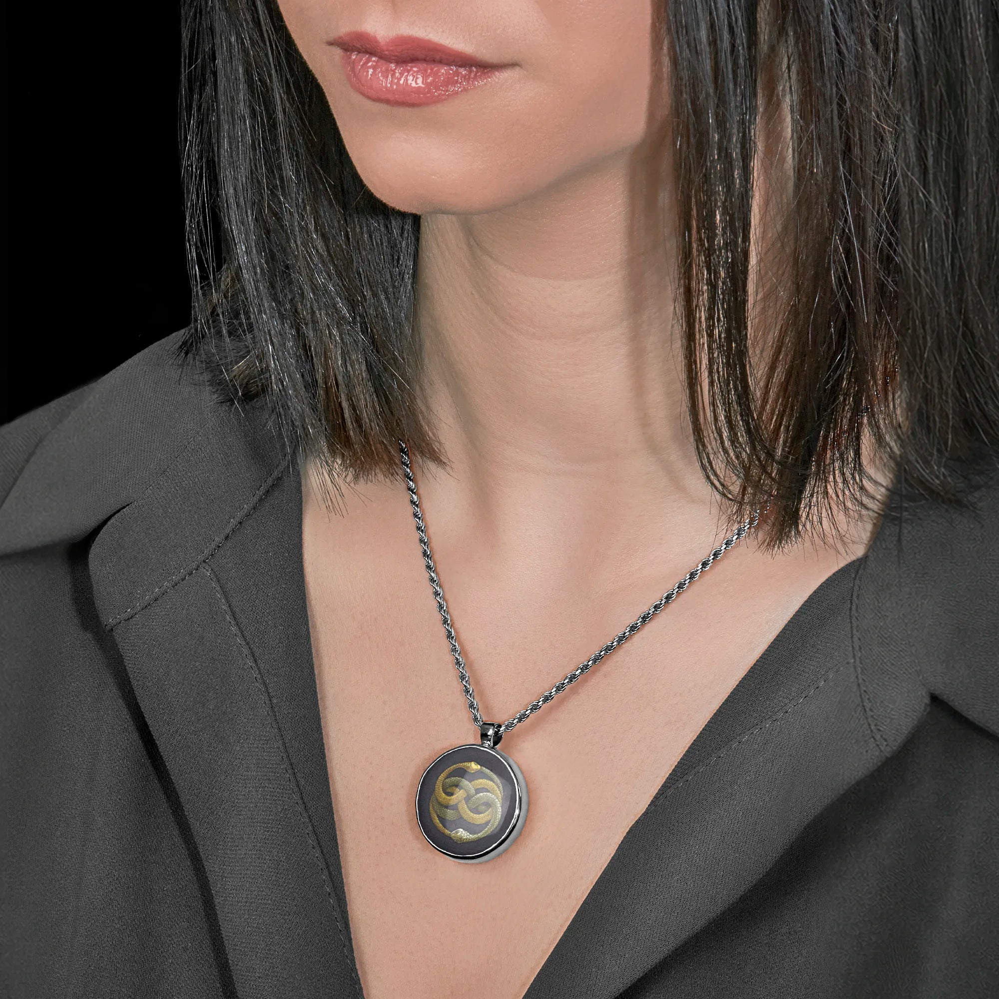 AURYN Silver Pendant - The Neverending Story Necklace Secondary image