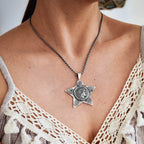 Alexander the Great Star Silver Pendant - Ancient Greek Coin Art Necklace