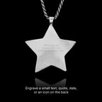 Om (Aum) Star Silver Pendant - Sacred Sound Yoga Necklace
