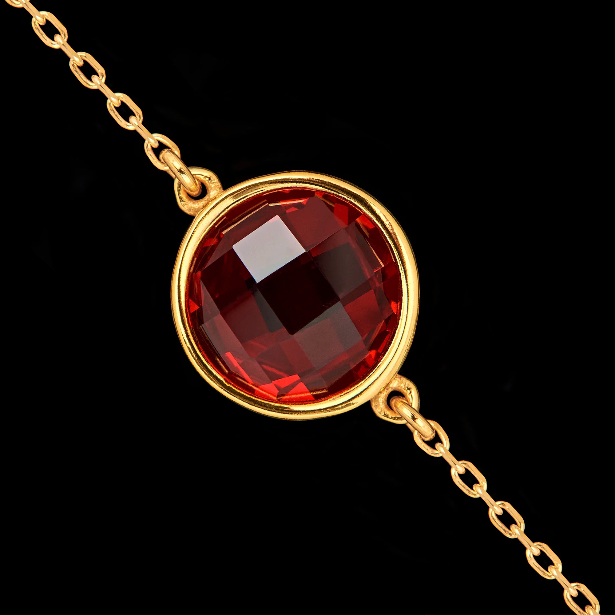 Gold Bracelet with Ruby Gemstone Secondary image