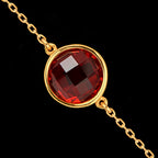 Gold Bracelet with Ruby Gemstone