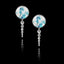 Blue Blossom Silver Earrings - Art Ceramic Jewellery