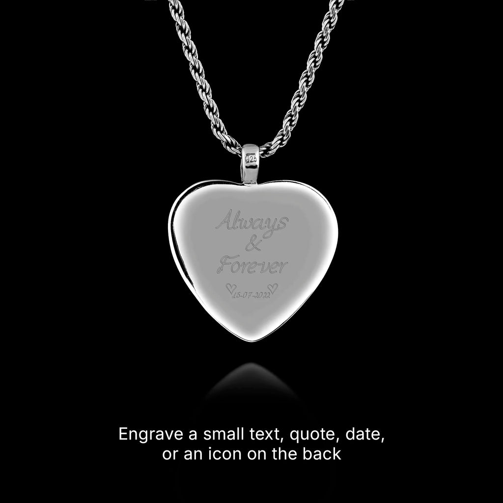 Celtic Love Knot Silver Pendant - Heart Amulet Necklace