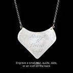 Evil Eye Heart Shield Silver Necklace - Modern Protection Amulet