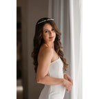 Greek Orthodox Lily Wedding Crowns/ Stefana with Swarovski Crystals & Pearls