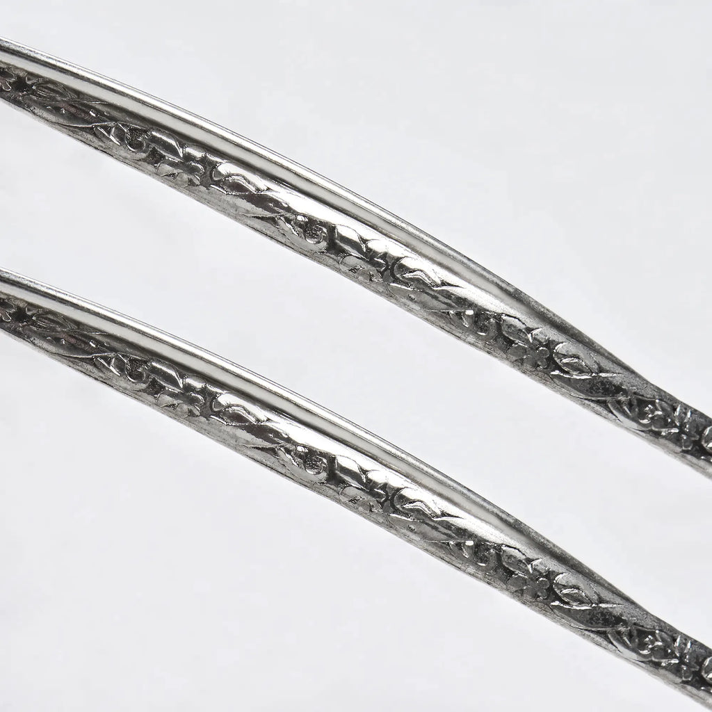 Greek Orthodox Wedding Crowns/ Stefana with Carved band and round wire