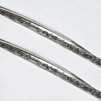 Greek Orthodox Wedding Crowns/ Stefana with Carved band and round wire