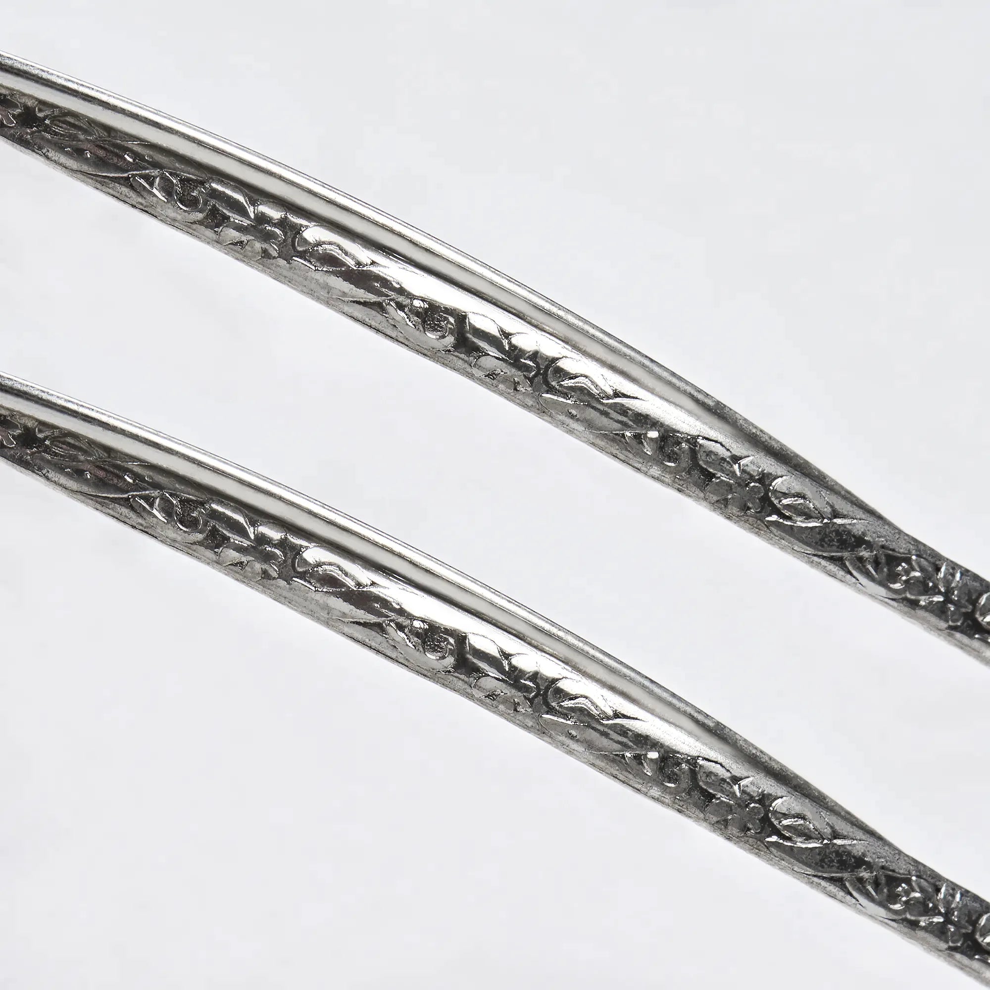 Greek Orthodox Wedding Crowns/ Stefana with Carved band and round wire