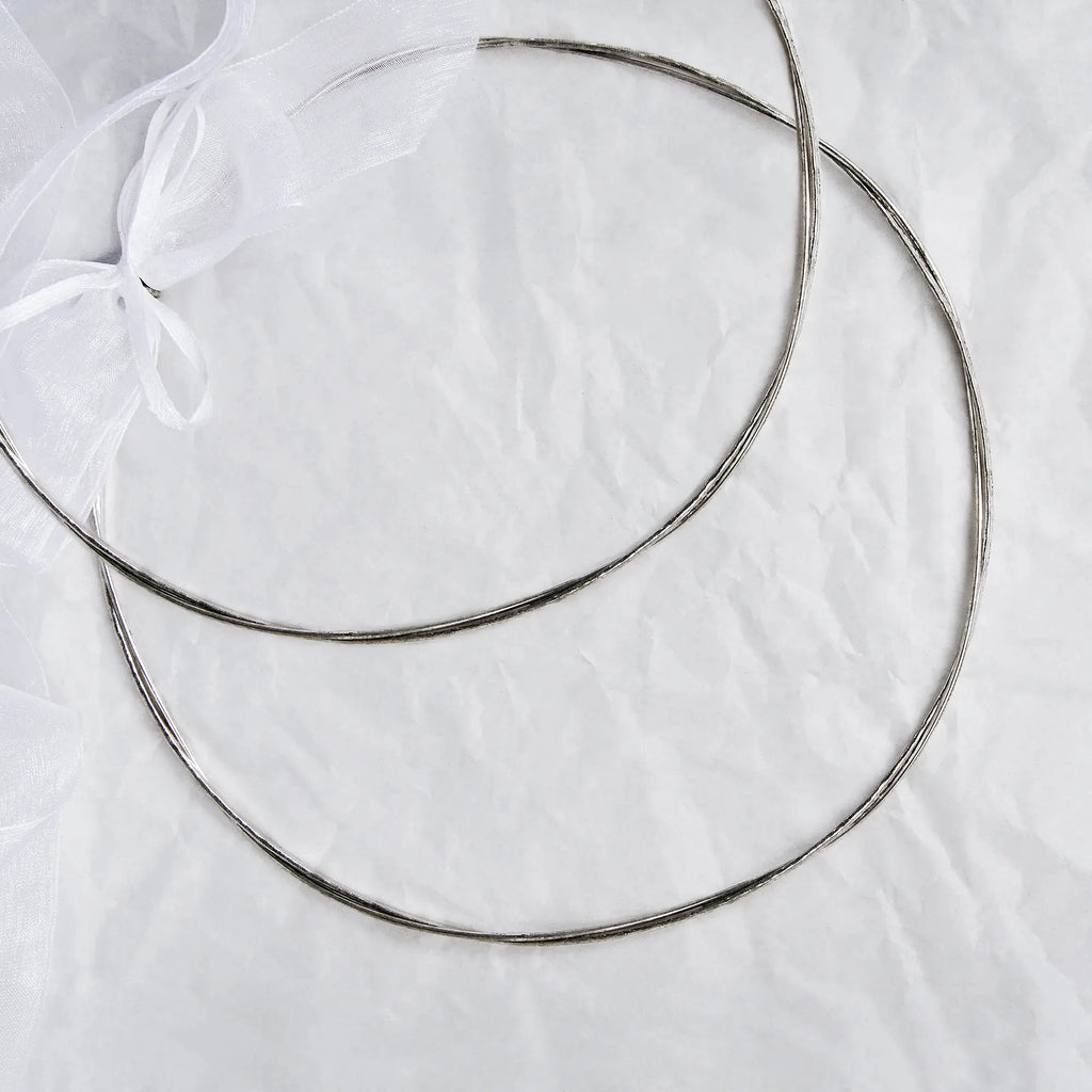 Greek Orthodox Wedding Crowns/ Stefana with Carved band and round wire