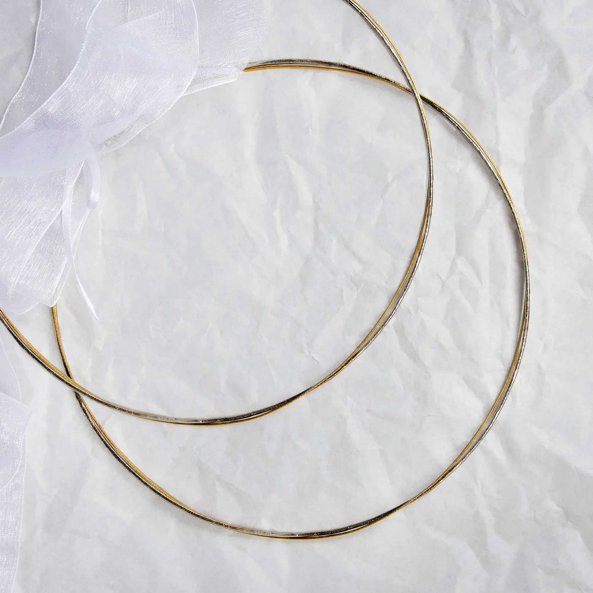 Greek Orthodox Two-Tone Wedding Crowns (Hammered Stefana) Main image