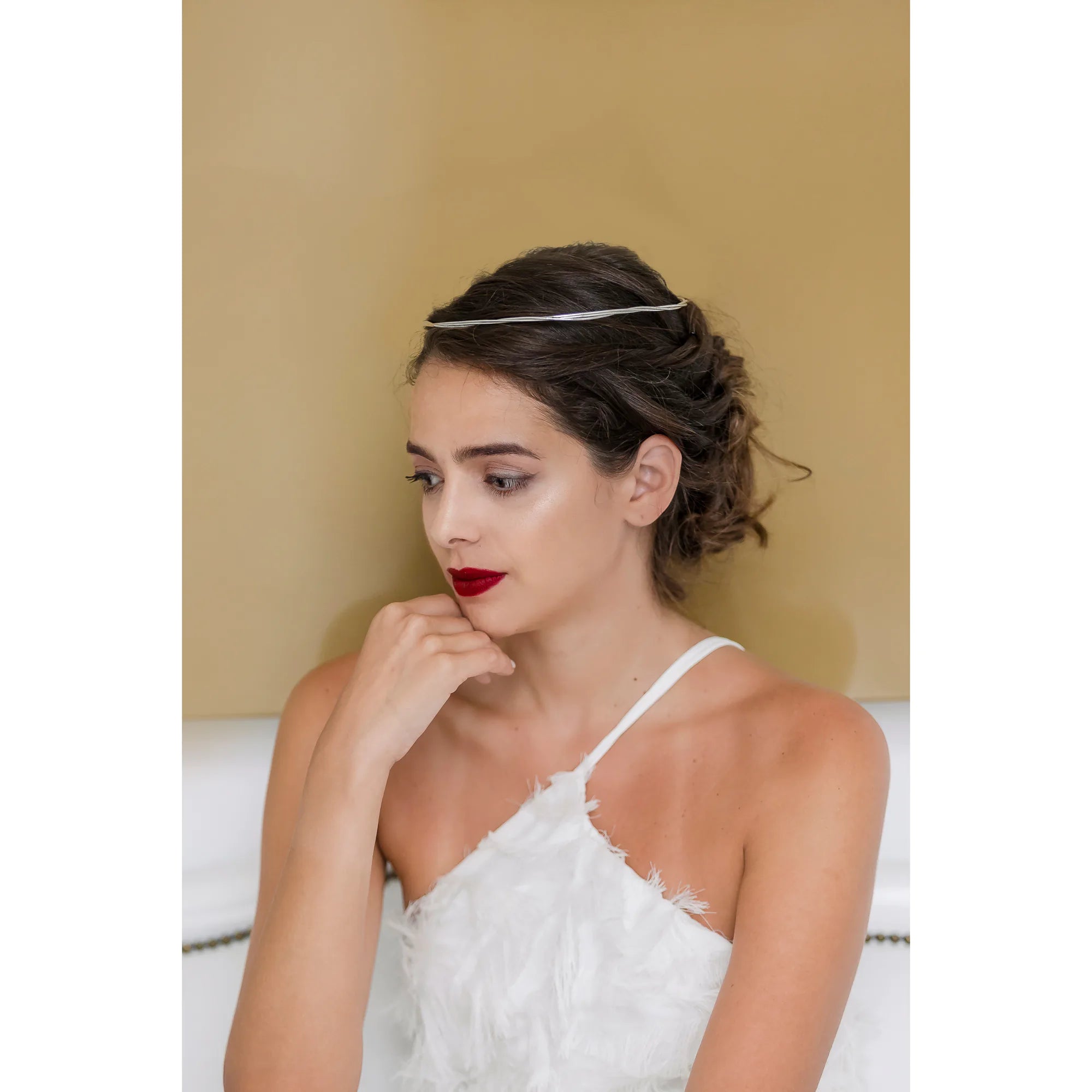 Sterling Silver Triple Round Wire Stefana | Minimalist Wedding Crowns