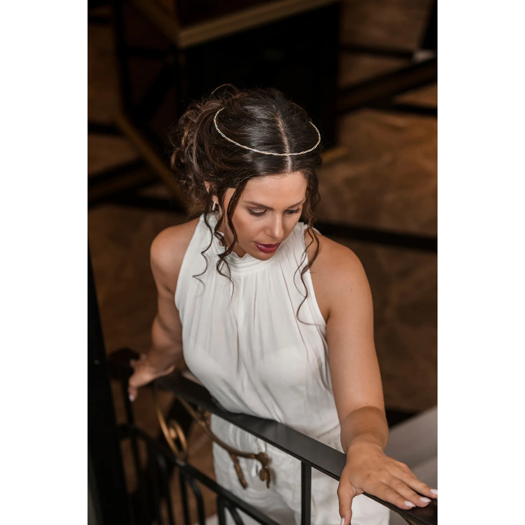 Twisted Sterling Silver & Gold-Plated Wire Wedding Crowns