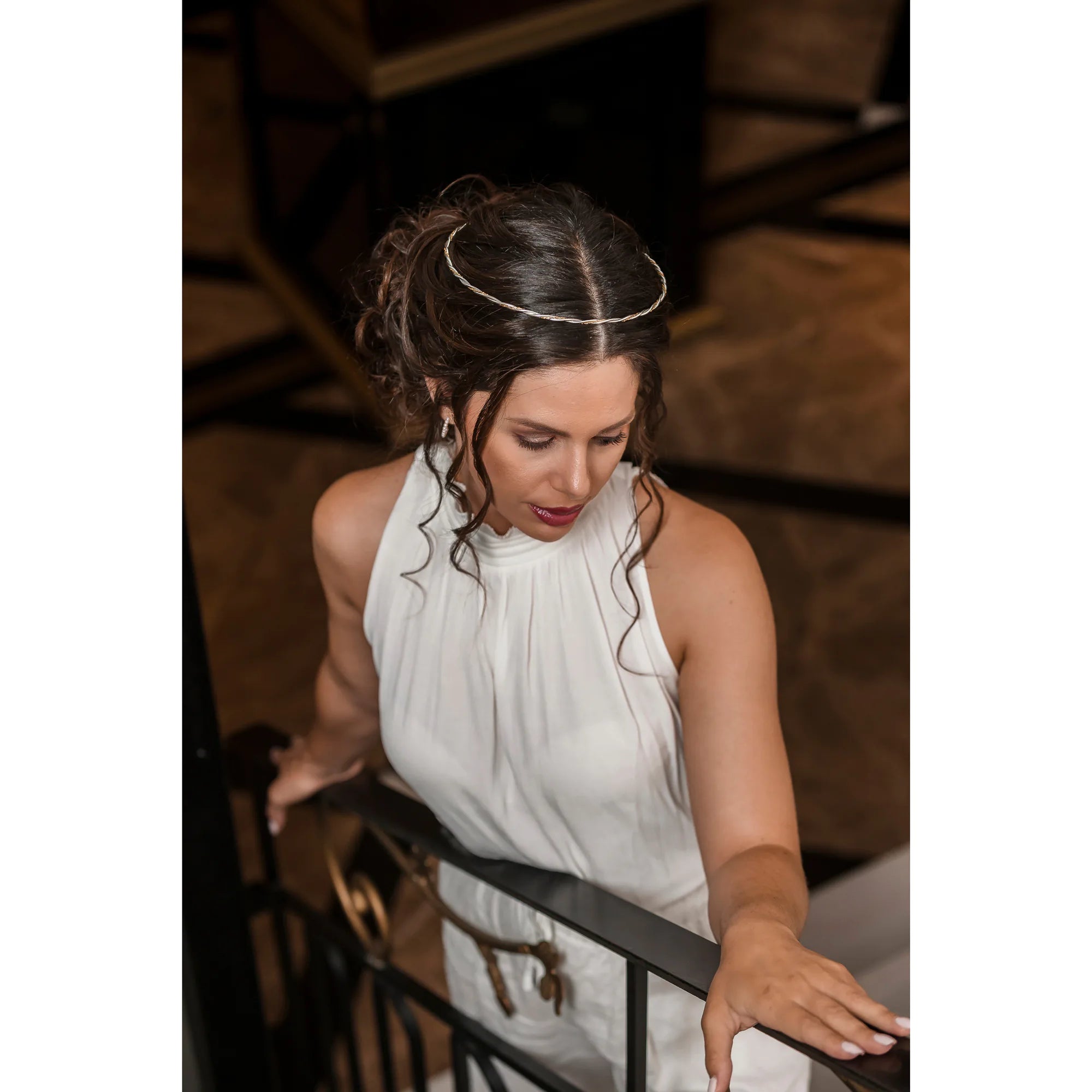 Twisted Sterling Silver & Gold-Plated Wire Wedding Crowns