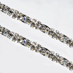 Greek Orthodox Twisted Braid Wedding Crowns/ Stefana with Colourful Crystals