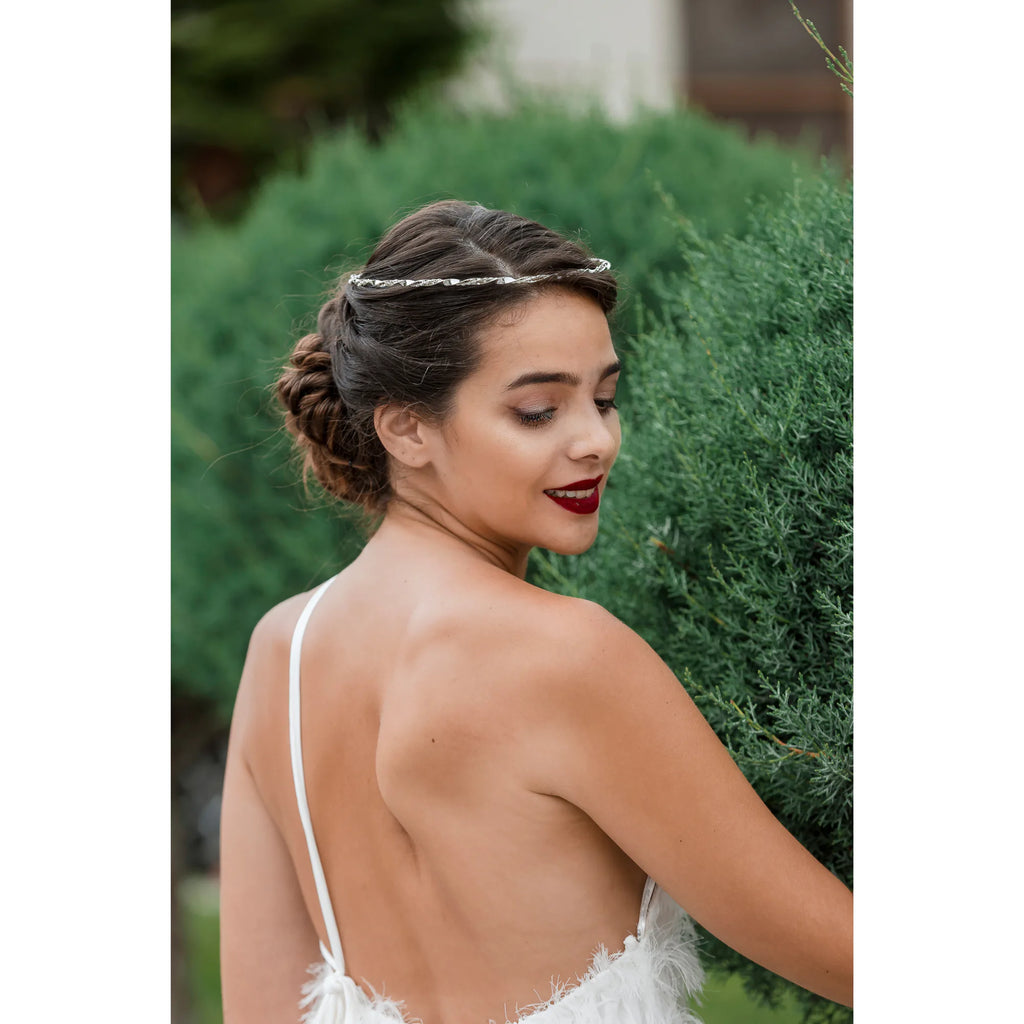 Sterling Silver Intertwined Wedding Crowns | Twisted Ribbon & Wire