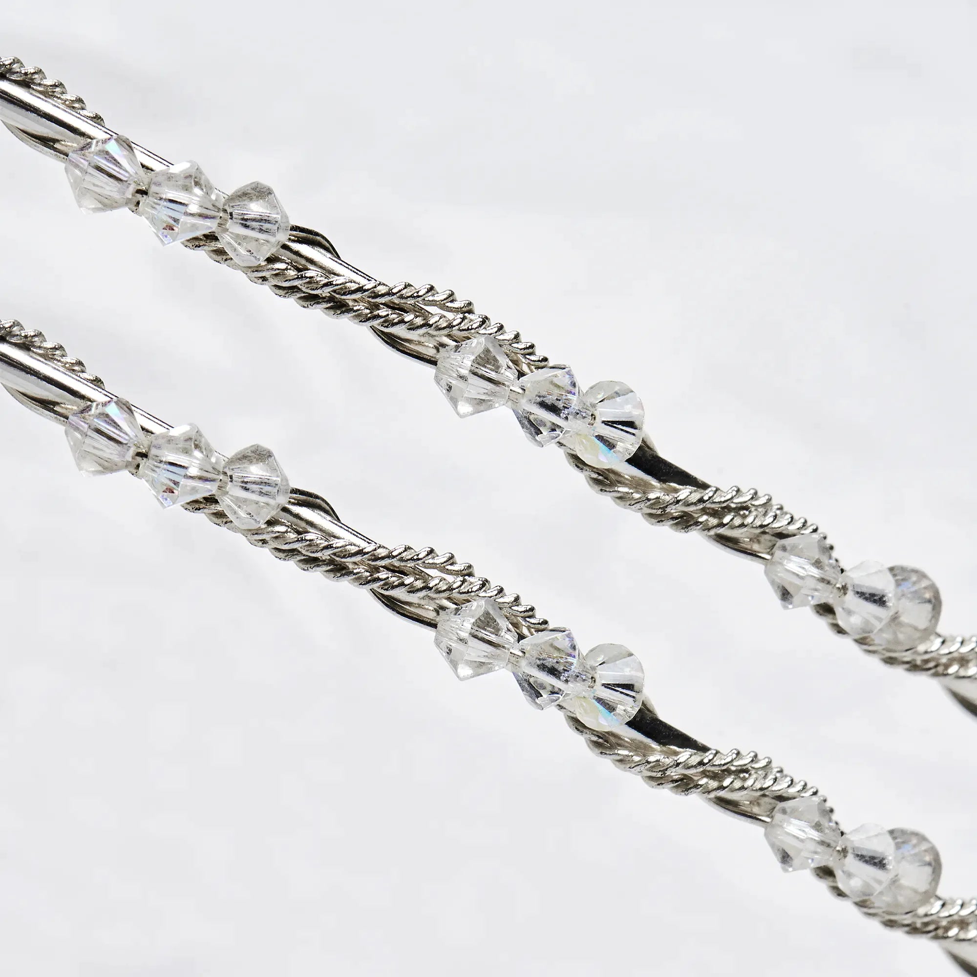 Sterling Silver Stefana with Double Twisted Wire & Swarovski Crystals