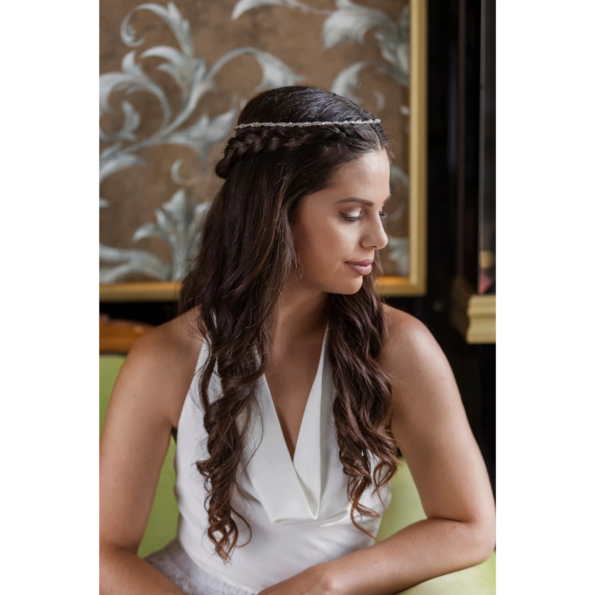 Sterling Silver Stefana with Double Twisted Wire & Swarovski Crystals