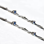 Greek Orthodox Twisted Wedding Crowns/ Stefana with Colourful Crystals