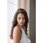 Greek Orthodox Wedding Crowns / Stefana with Pearls, Tourmaline & Swarovski Crystals