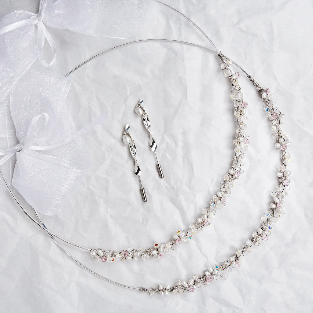 Greek Orthodox Wedding Crowns / Stefana with Pearls & Swarovski