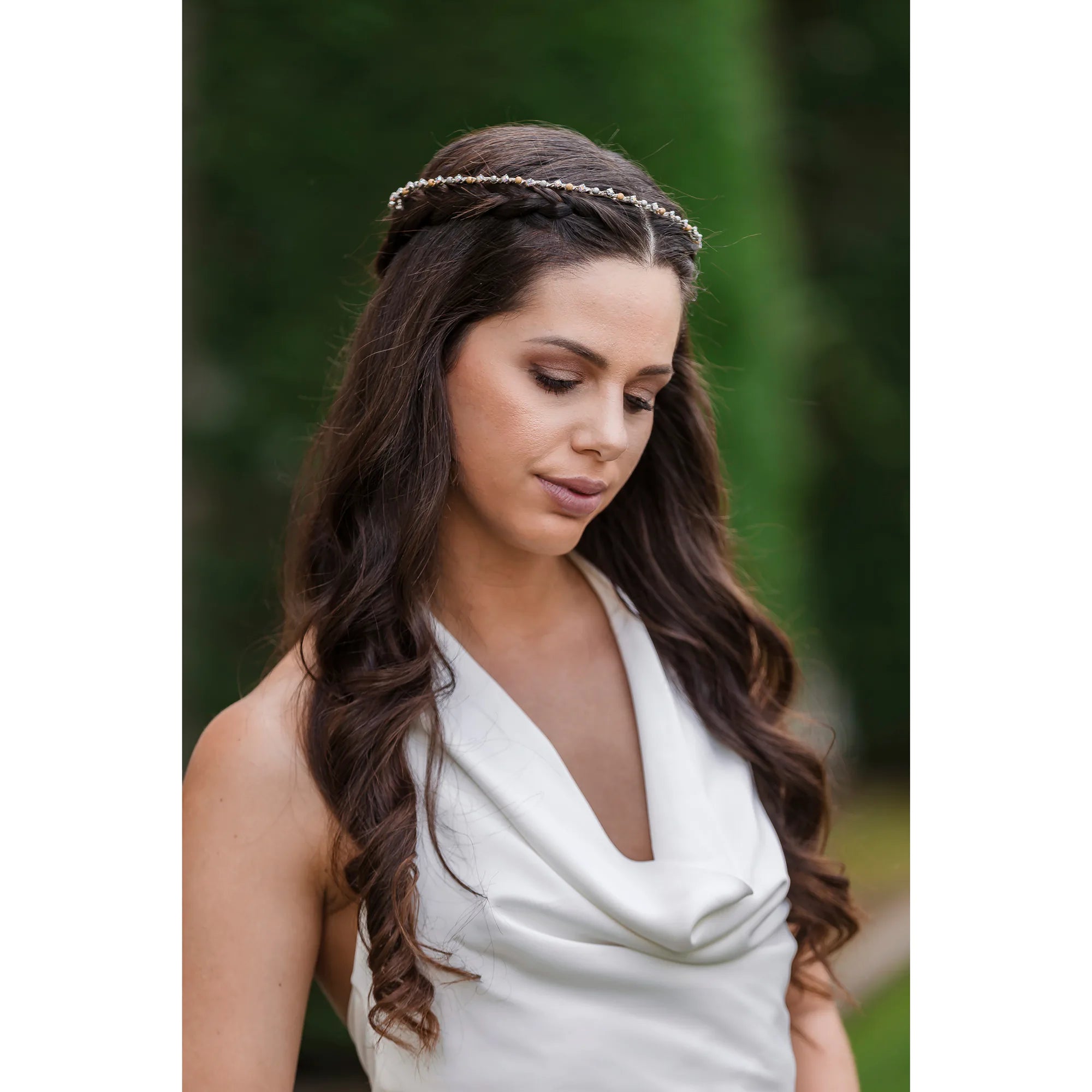 Greek Orthodox Wedding Crowns (Stefana), plated Beades & Crystals