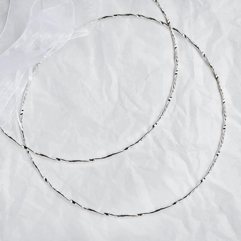 Greek Orthodox Wedding Crowns (Stefana), Plain Twisted Silver