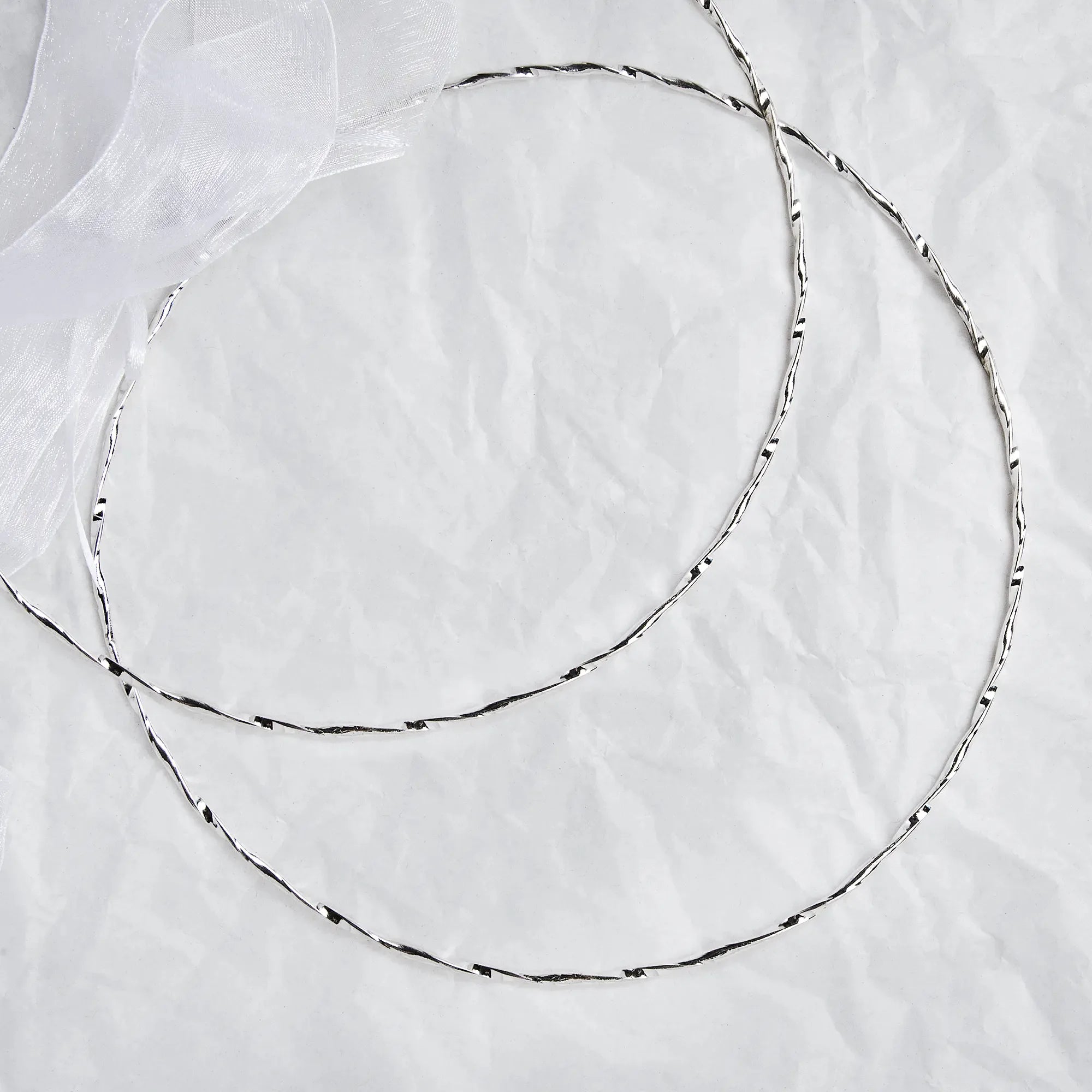 Greek Orthodox Wedding Crowns (Stefana), Plain Twisted Silver Main image