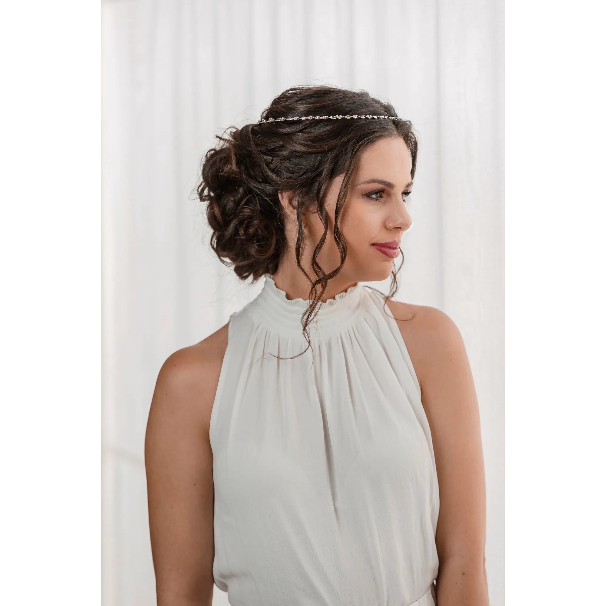 Greek Orthodox Twisted Plate Wedding Crowns/ Stefana with Crystals