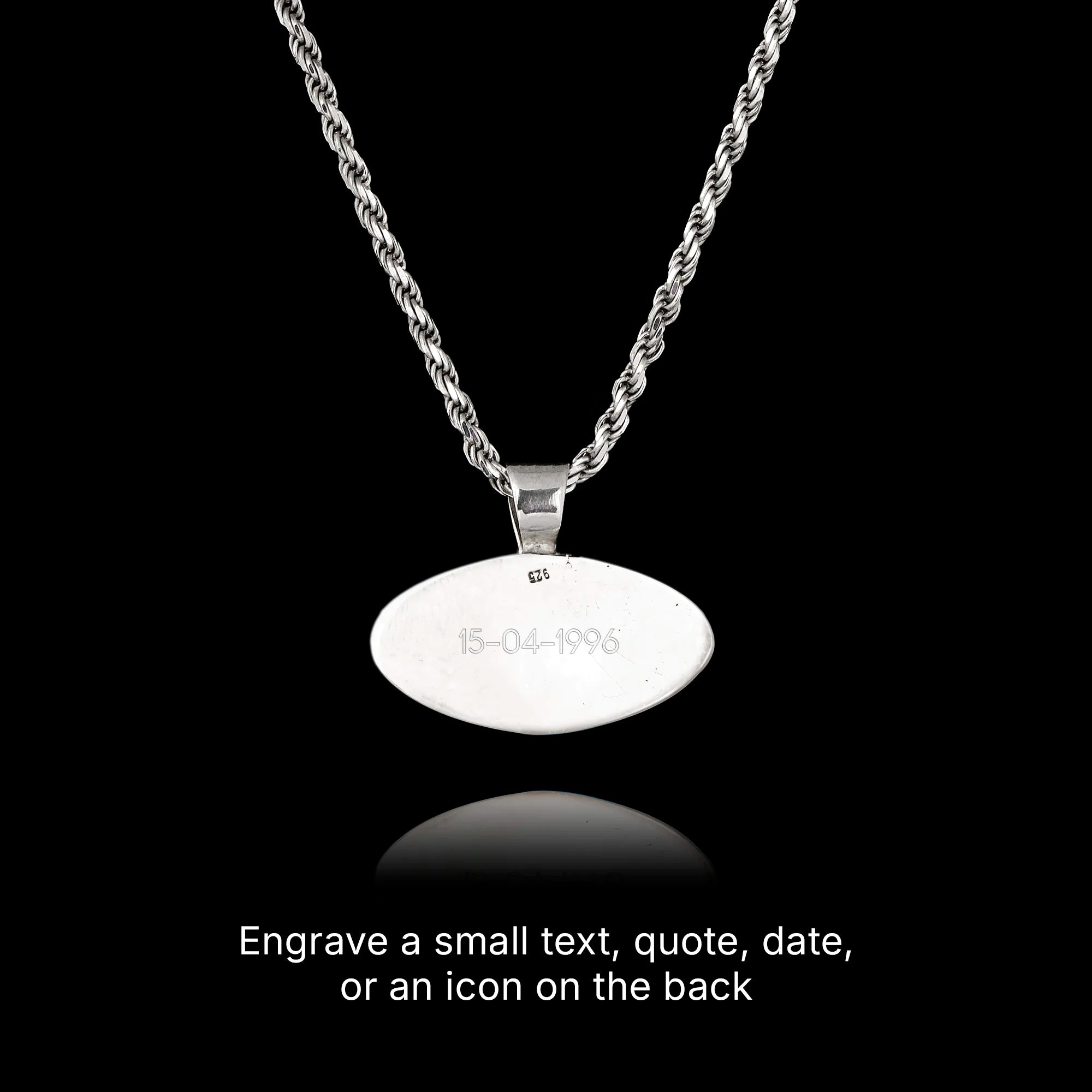 Realistic Deep Blue Evil Eye Silver Pendant - Greek Mati Necklace