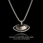 Patterned Evil Eye Silver Pendant - Folk Art Protection Necklace