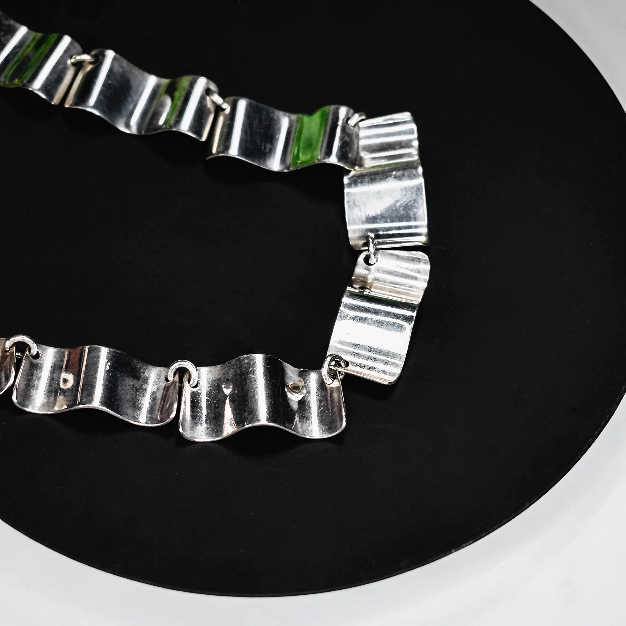 925 Silver Wave Link Necklace Main image