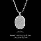 Sterling Silver Oval Pendant