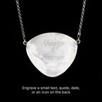 Tropical Beach Silver Necklace - Abstract Ocean Art Pendant