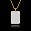 14K Gold Rectangular Pendant - Personalise it