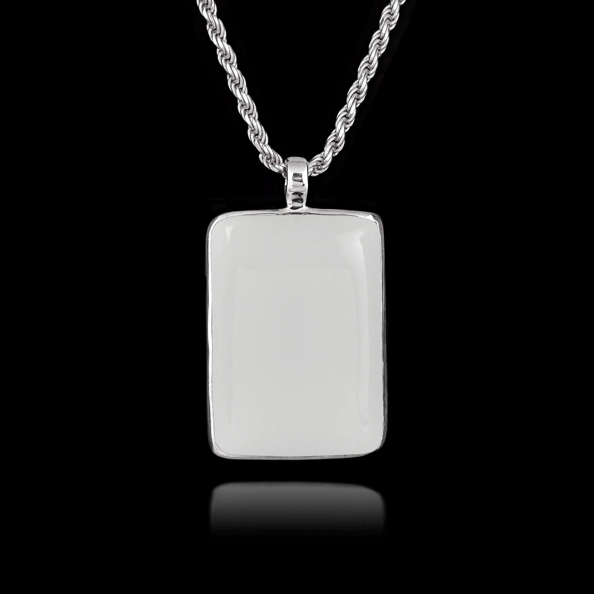 Sterling Silver Rectangular Pendant