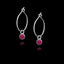 925 Silver Earrings with Ruby