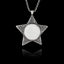 Sterling Silver Star Pendant with Arc Accents